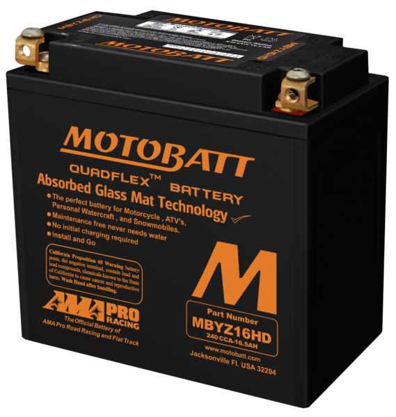 Batería Quadflex AGM 12V, MBTX16UHD -  Motobatt