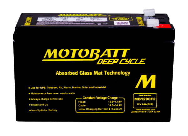 Batería AGM 12V 9ah, MB1290F2 - Motobatt