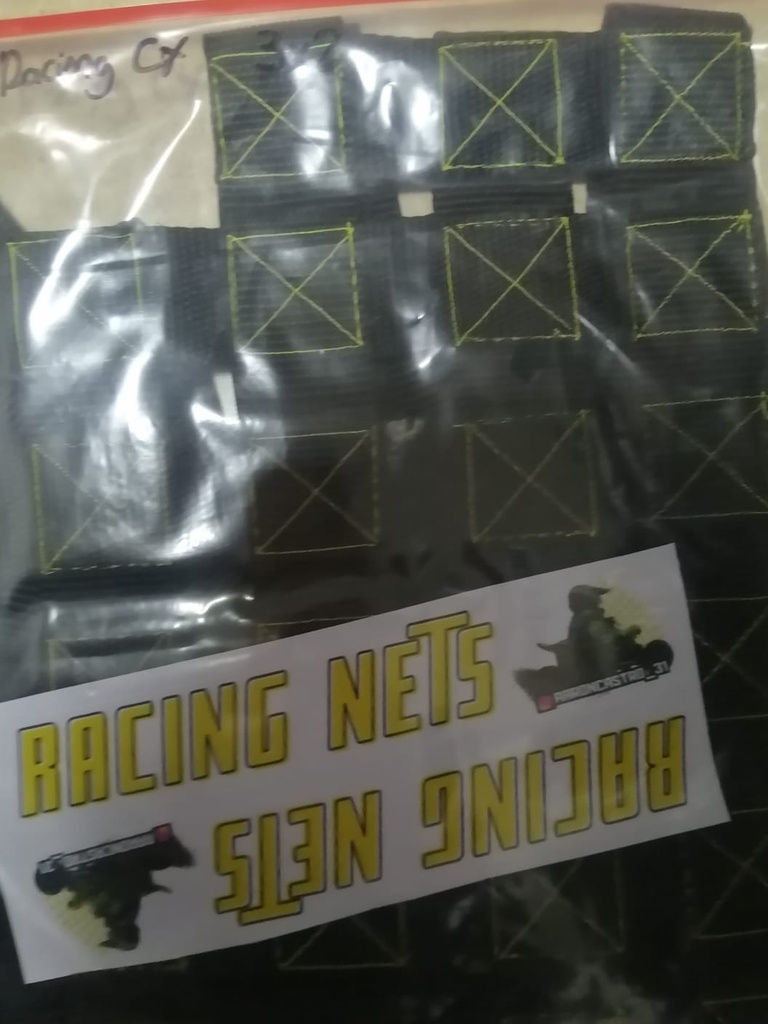 Net Nerf Bars Negro Costuras Amarillo 3x2 63862-BLACKCY-3x2-AC