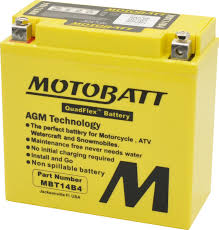 [MBT14B4] Batería Quadflex AGM 12V 13.0 AH 175 CCA, MBT14B4 - Motobatt