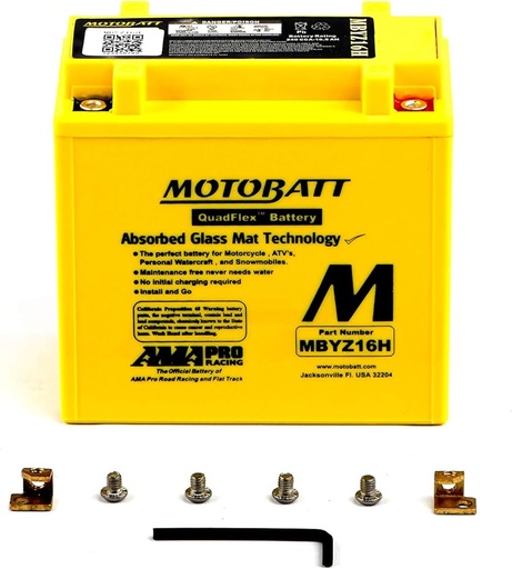 [MBYZ16H] Batería QuadFlex AGM MBYZ16H - Motobatt