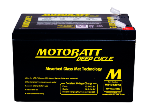 [MB12120F2] Batería SLA AGM FA 12v 12ah Motobatt