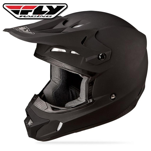 [73-3470L] Casco Kinetic Solid Negro Mate L, 73-3470L - Fly