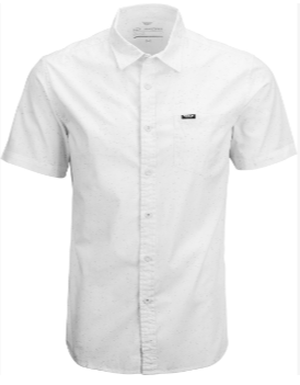 [352-6205M] Camisa Button Up Blanco M, 352-6205M  - Fly