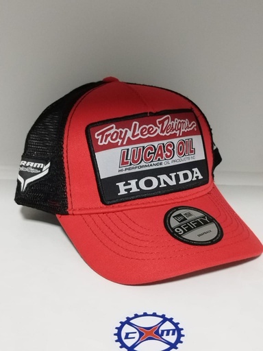 [46772TLLOHonda-R] Gorra Troy Lee Lucas Oil Honda Negro/Rojo 46772TLLOHonda - Cap Racing